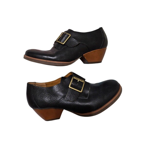 Korks By Kork-Ease Womens Little Leather Monk Strap Booties Black 8.5M SH1 - Picture 1 of 10